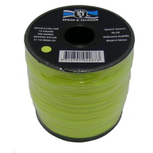 SPEAR & JACKSON - BRICK LINE - 12 STRAND - 500M - FLUORO GREEN